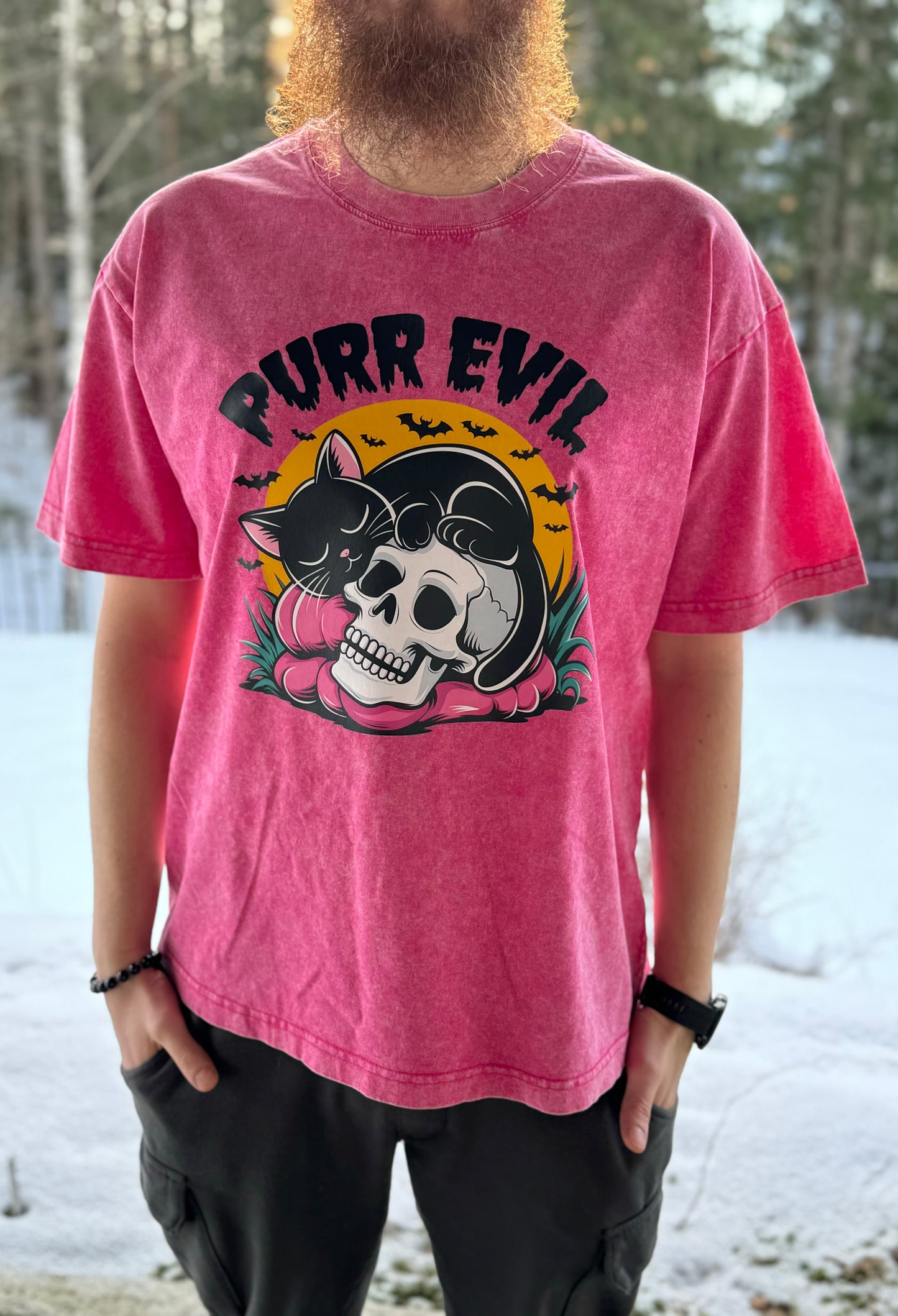 Vintage Pink Purr Evil "Cat Tee" t-shirt