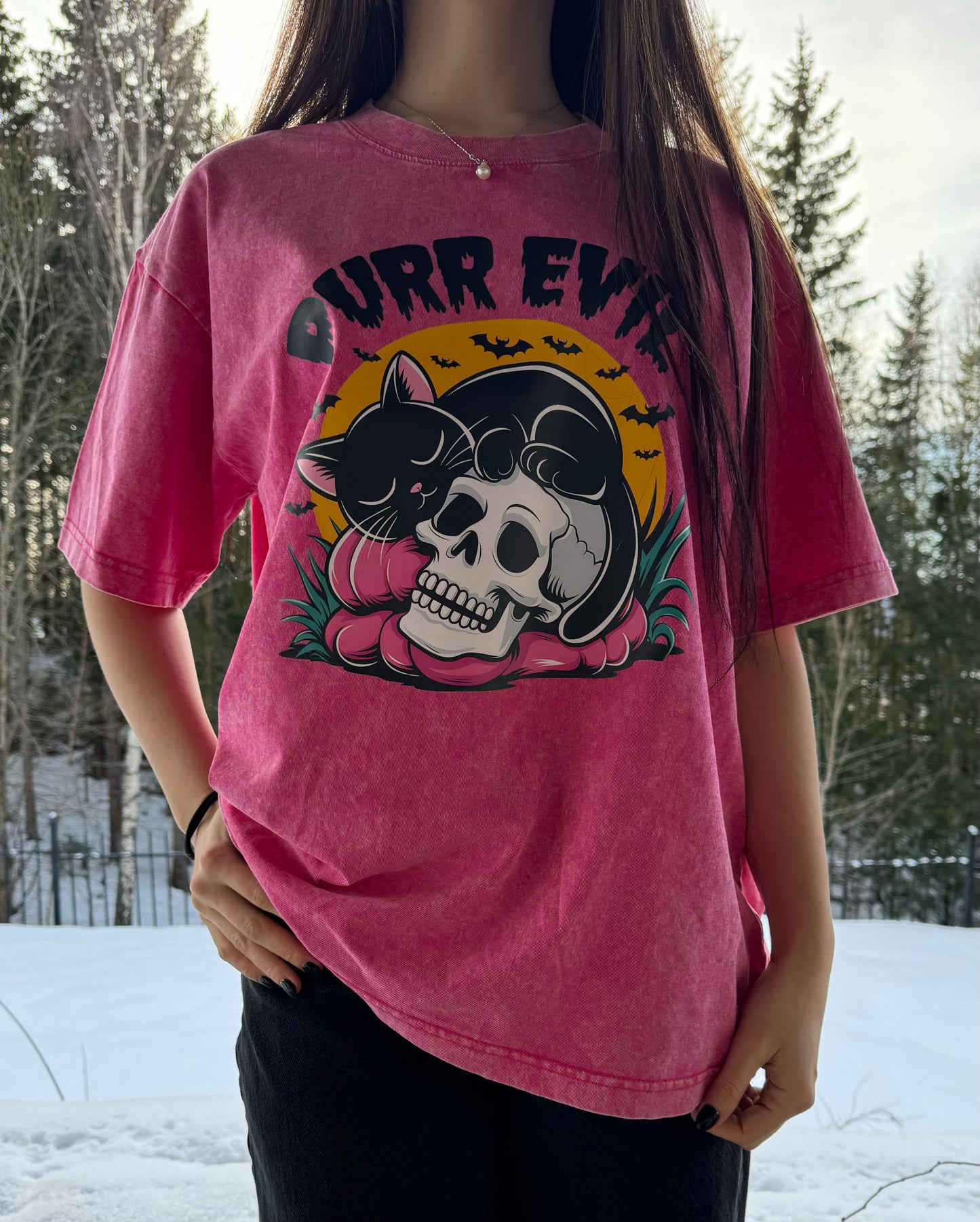 Vintage Pink Purr Evil "Cat Tee" t-shirt