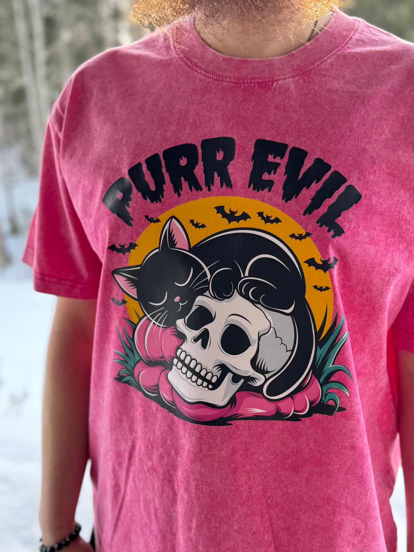 Vintage Pink Purr Evil "Cat Tee" t-shirt