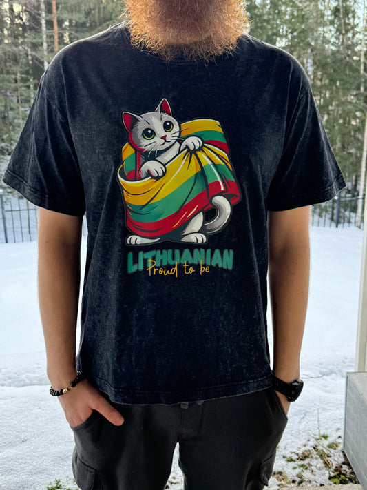 Vintage Proud to be Lithuanian "Cat Tee" t-shirt