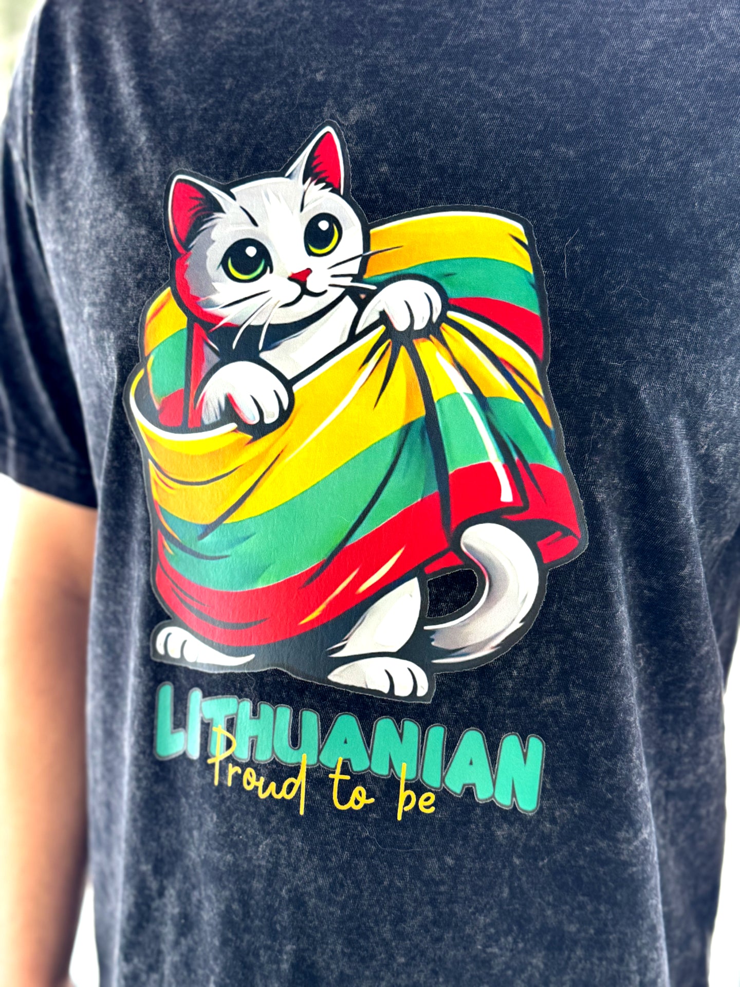 Vintage Proud to be Lithuanian "Cat Tee" t-shirt